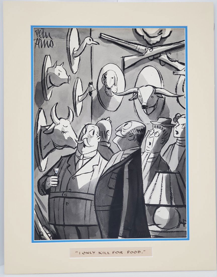 Lg Peter Arno Orig Aristocrats Cartoon Ink Drawing Watercolor Painting En Grisaille (1 of 10)