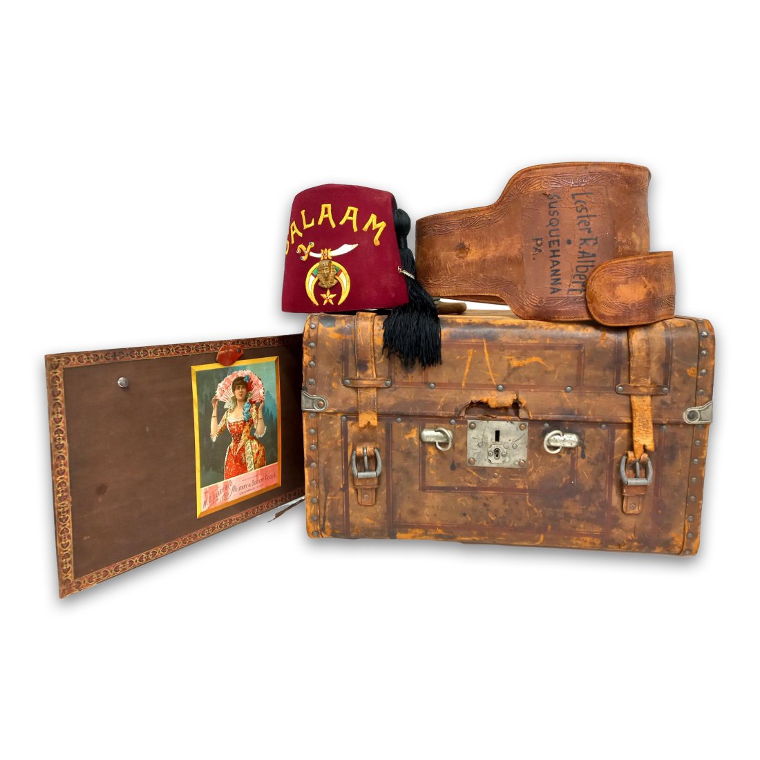 Masonic AB Hitchcock Westfield PA Case Lester Albert Susquehanna Apron Leather Scabbard  And More (1 of 20)