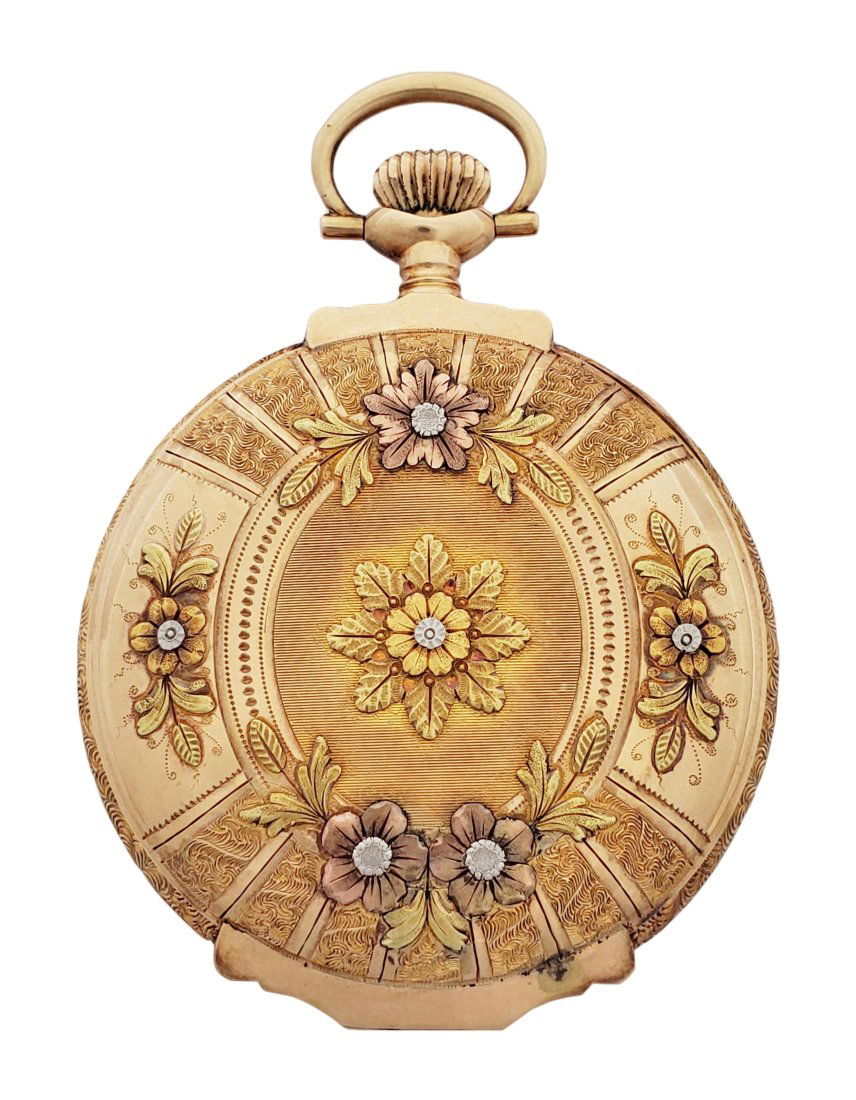 Multicolor Gold Heavy Box Case Hunter 16s Exquisite Antique Elgin Pocket Watch (1 of 8)