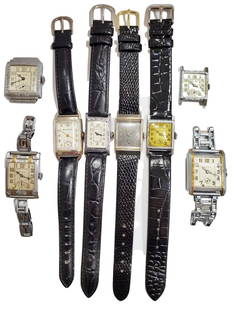 Bulova Vintage Art Deco Mens Wrist Watch Lot of 8: Title:Bulova Vintage Art Deco Mens Wrist Watch Lot of 8 Description: Bulova Vintage Art Deco Mens Wrist Watch Lot of 8. From the amazing collection of an avid fastidious North Florida collector. Case