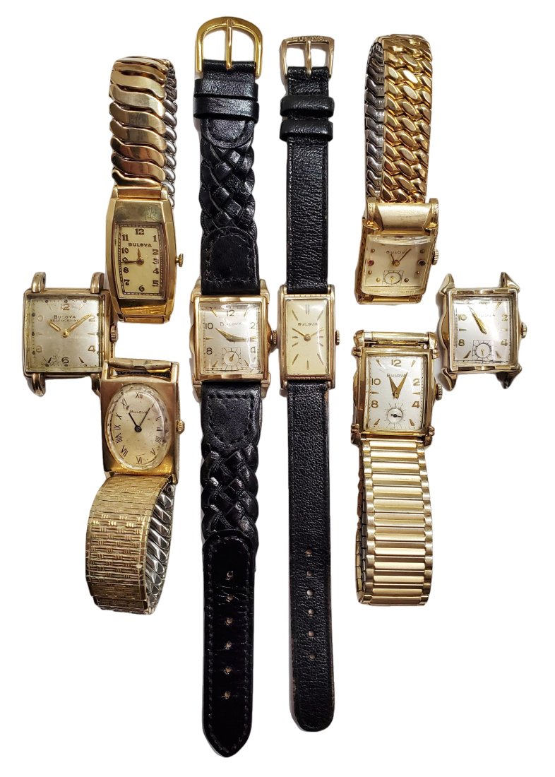 Mens Bulova Art Deco Vintage Wrist Watch Lot of 8 (1 of 7)