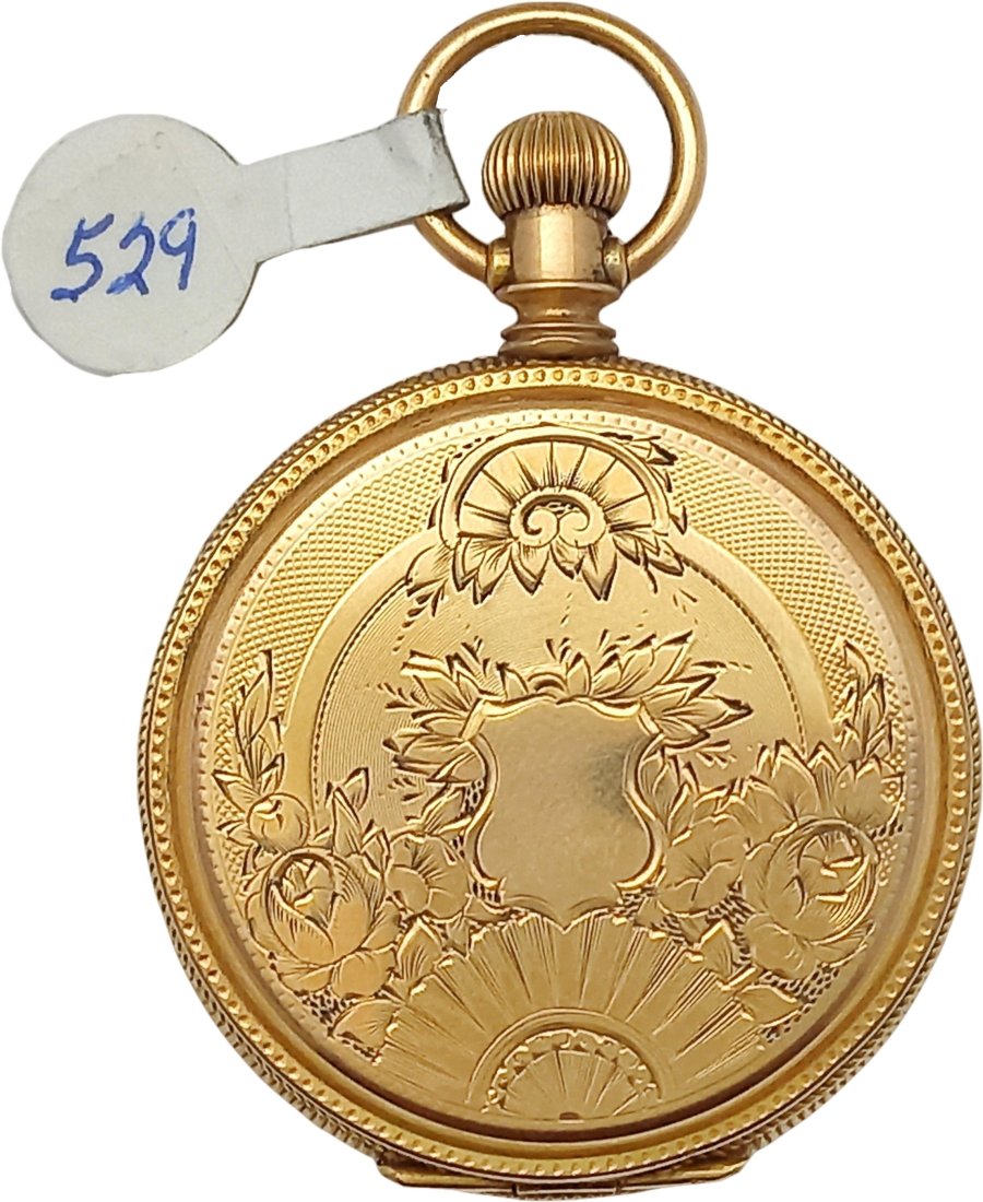Solid Gold American Mens Elgin Antique Pocket Watch TO FIX (1 of 8)