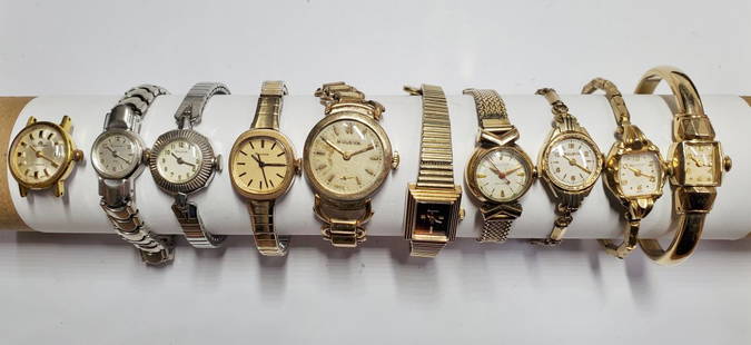 Ladies Bulova Vintage Art Deco Mid Century Wrist Watch Lot of 10: Title:Ladies Bulova Vintage Art Deco Mid Century Wrist Watch Lot of 10 Description: Ladies Bulova Vintage Art Deco Mid Century Wrist Watch Lot of 10. The one with no strap is Bucherer. From the amazin