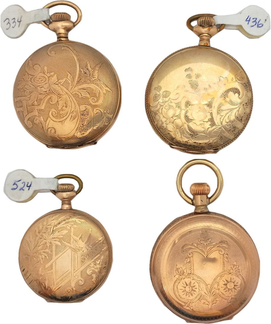 Lot Of Four Ladies American Waltham Running Pocket Watches (1 of 5)