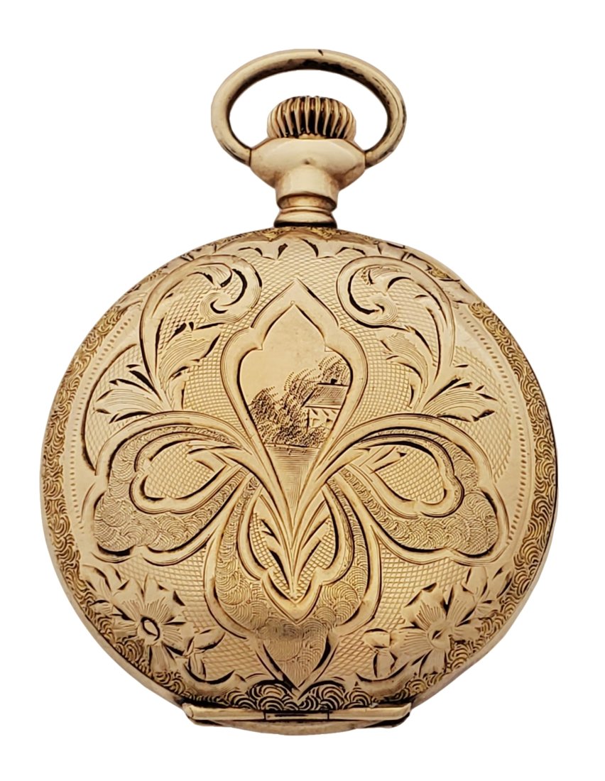 Antique Swiss Hunter Ladies Pocket Watch: Title:Antique Swiss Hunter Ladies Pocket Watch Description: Antique Swiss Hunter Ladies Pocket Watch. This is part of the Iconic Buckeye Collection, a multi-generational assemblage of pocket watches. 