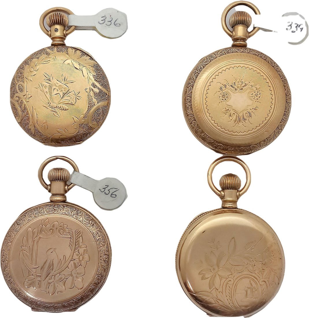 Antique Lot Of Four Ladies Illinois American Pocket Watches (1 of 5)