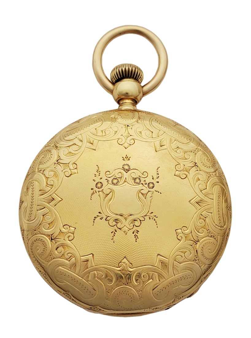 A Lange Dresden 18k Gold Massive 53mm Keywind Conversion Diamond Ruby Jewel Antique Pocket Watch: Title:A Lange Dresden 18k Gold Massive 53mm Keywind Conversion Diamond Ruby Jewel Antique Pocket Watch Description: A Lange Dresden 18k Gold Massive 53mm Keywind Conversion Diamond Ruby Jewel Antique 