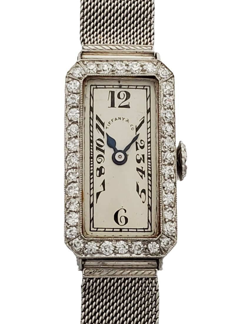 Patek Philippe for Tiffany & Co Platinum Diamond Art Deco Early Original Ladies Watch with Box: Title:Patek Philippe for Tiffany & Co Platinum Diamond Art Deco Early Original Ladies Watch with Box Description: Patek Philippe for Tiffany & Co Platinum Diamond Art Deco Early Original Ladies Watch
