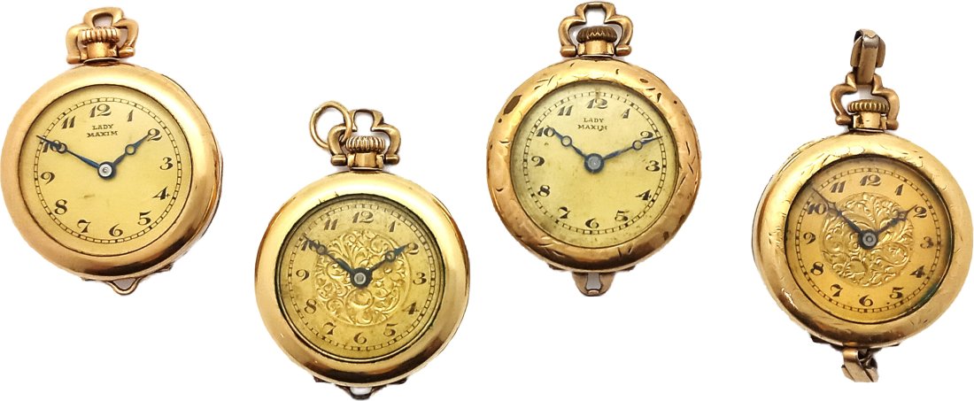 Lot Of Four Vintage Bulova Ladies Pocket Watches Lady Maxim Group 6: Described by: Title: Lot Of Four Vintage Bulova Ladies Pocket Watches Lady Maxim Group 6 Description: See Below Identification: CNX 1322 795 Lot Number: 3383 Mak