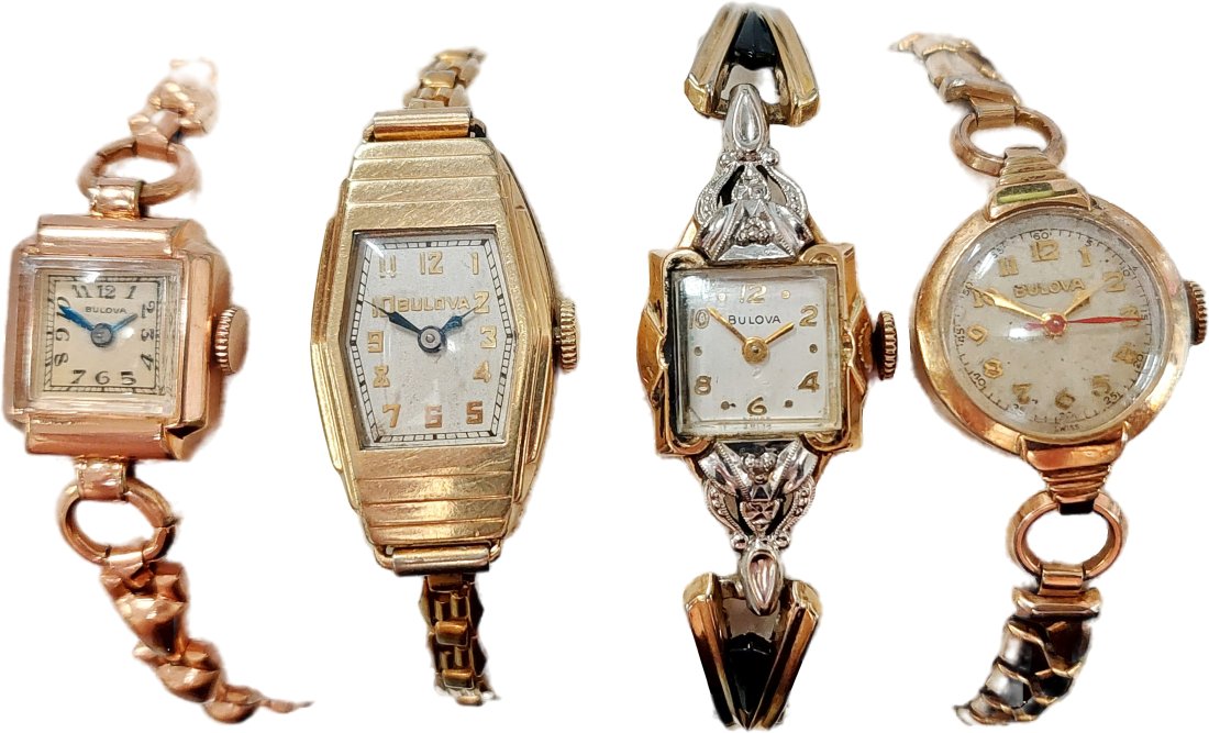 Lot Of Four Vintage Running Art Deco Wristwatches Group: Described by: Title: Lot Of Four Vintage Running Art Deco Wristwatches Group 8 Description: See Below Identification: CNX 1322 807 Lot Number: 3291 Make: