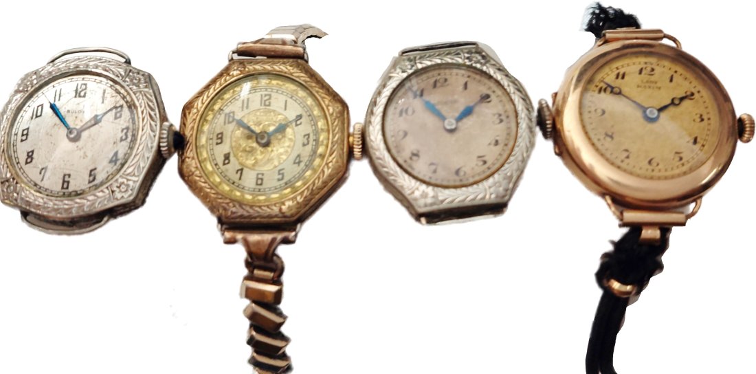 Lot Of Four As Is Vintage Ladies Art Deco Bulova Wristwatches Group14: Described by: Rachel CNX 796 811 820 846 Title: Lot Of Four As Is Vintage Ladies Art Deco Bulova Wristwatches Group14 Description: See Below Identification: CNX 1322 796 Lot