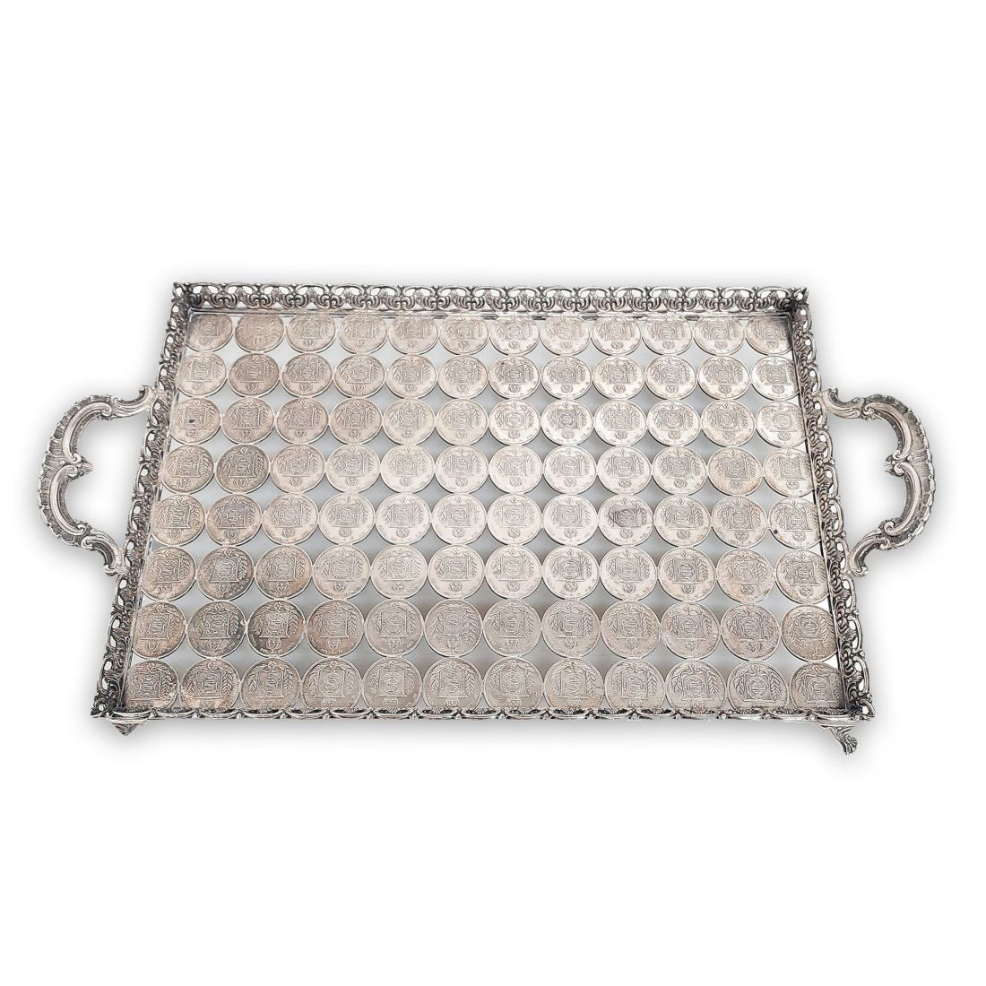 Antique 833 Silver 96 Brazil Pedro II Many Rare Dates 1000 Reis Coin Tray 58.33OZT (1 of 8)