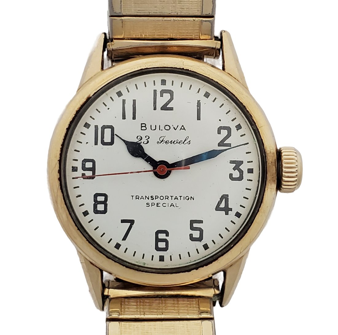 Bulova Railroad Transportation Special 23J Vintage Mens Wrist Watch: Title:Bulova Railroad Transportation Special 23J Vintage Mens Wrist Watch Description: Bulova Railroad Transportation Special 23J Vintage Mens Wrist Watch. From the amazing collection of an avid fasti