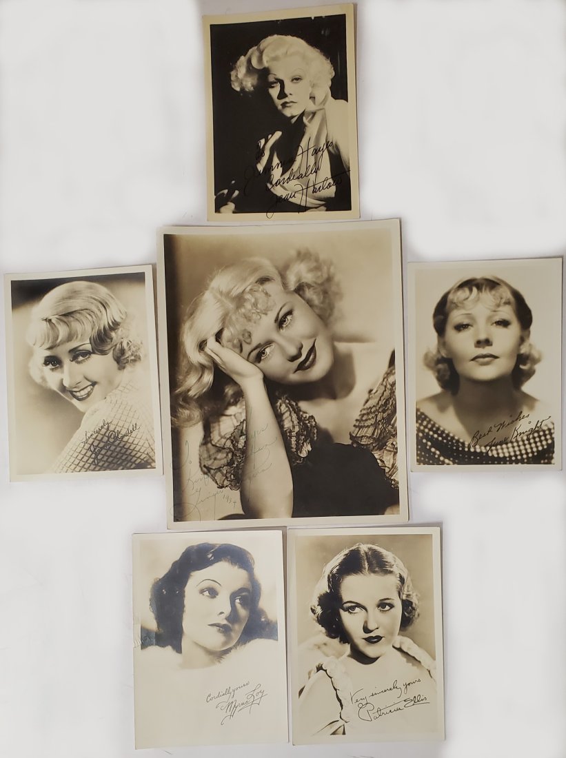 Ginger Rogers and Jean Harlow Autograph Signature Photographs (1 of 7)