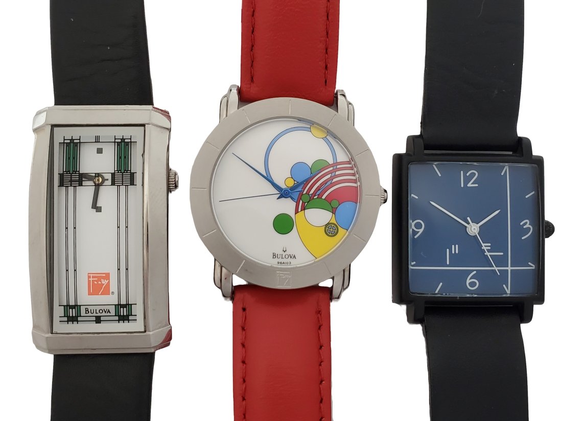 Bulova Frank Lloyd Wright Acme Studio Constantin Boym Blueprint Lot of 3 Wris (1 of 5)