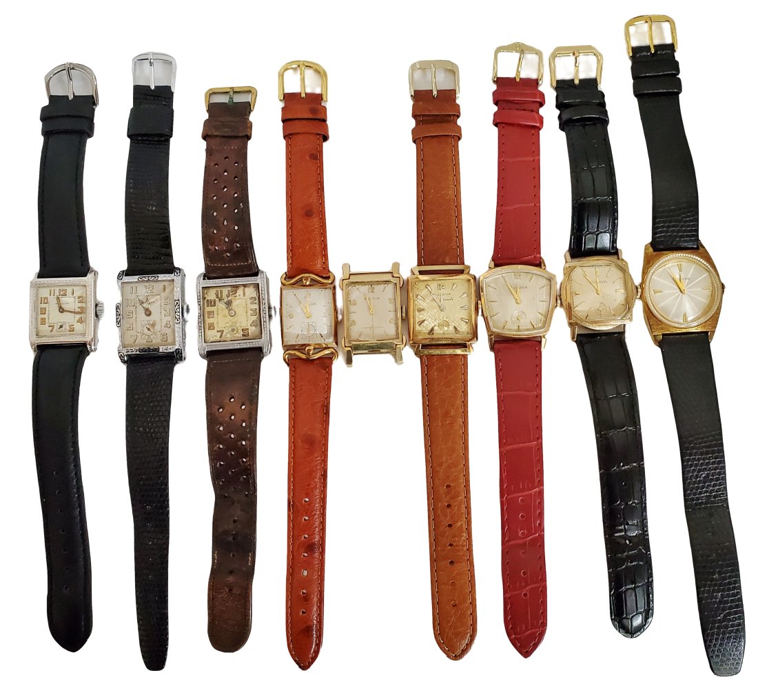 Bulova Vintage Art Deco Mid Century Mens Wrist Watch Lot of 9 (1 of 8)