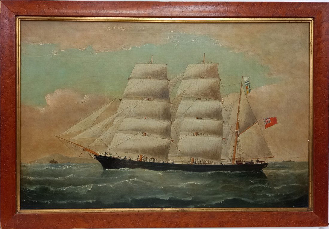 William Howard Yorke Ship Portrait Painting 1892 Clipper Emily Dingle Marine Seascape Nautical (1 of 9)