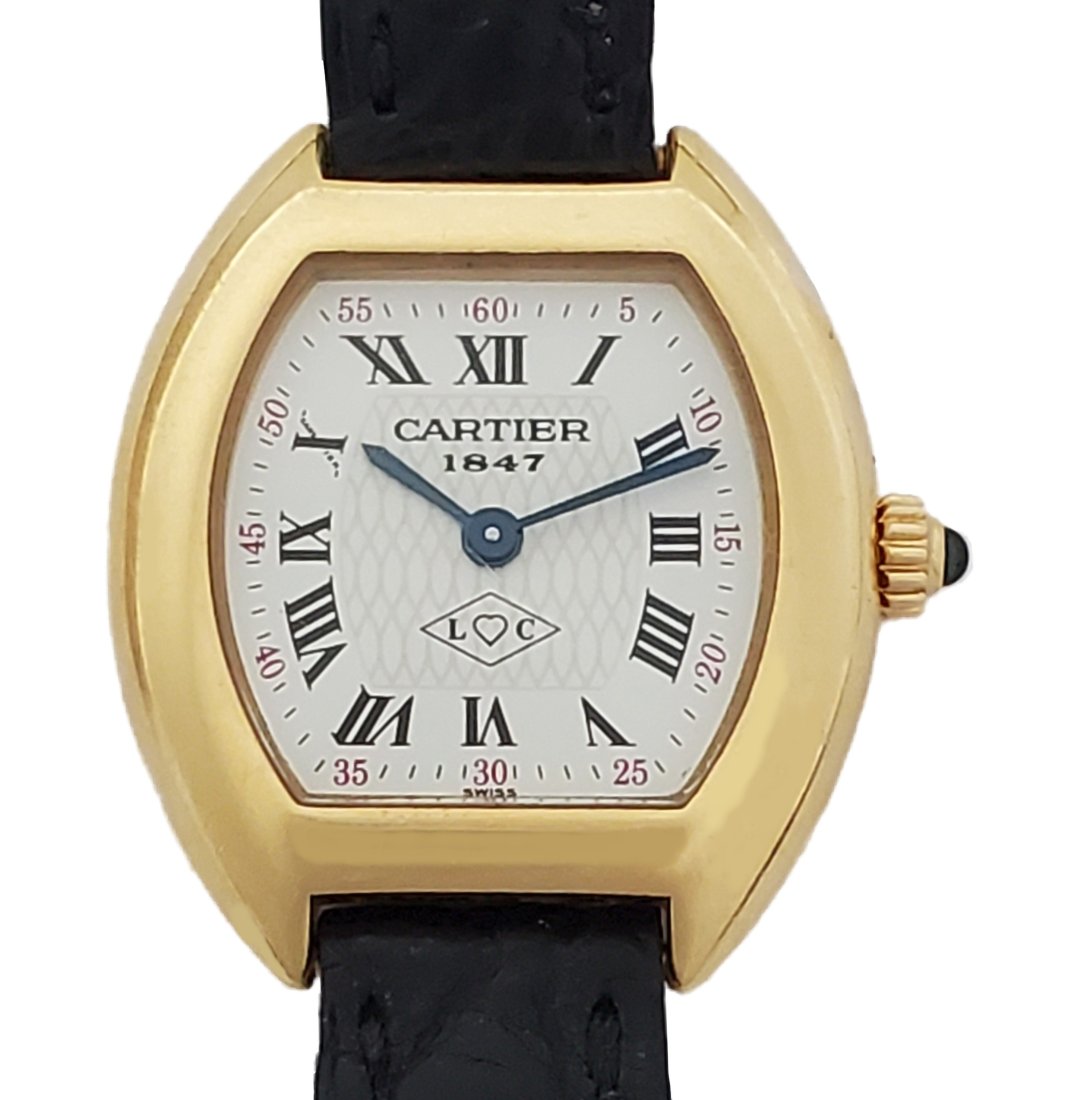 18k Gold Cartier Tortue 1945 Ladies Heart Wrist Watch (1 of 6)