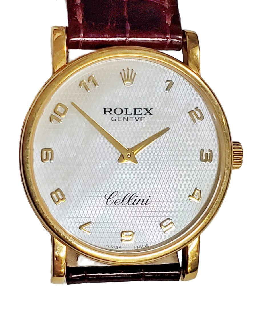 Scarce Rolex Cellini 5115 18k Gold MOP Dial Mens Vintage Watch (1 of 9)