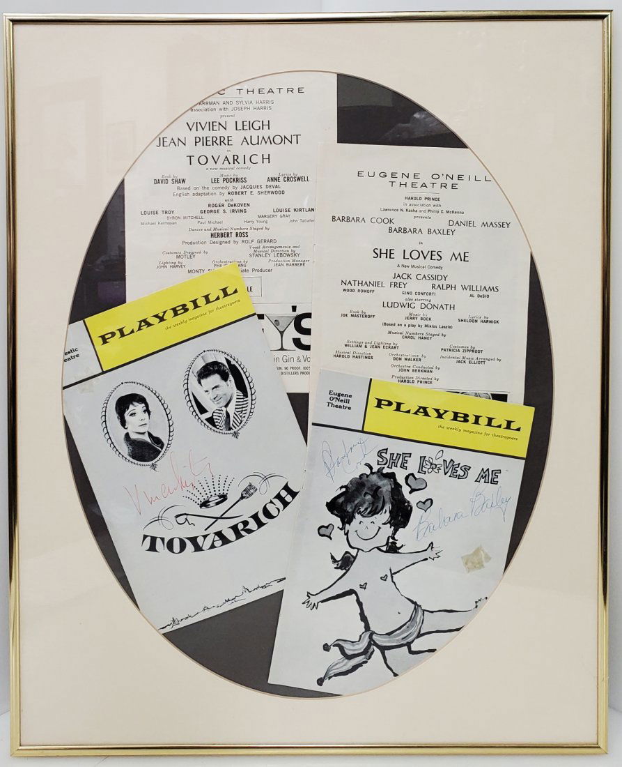 Vivien Leigh Barbara Cook Barbara Baxley Autographed Playbills (1 of 5)