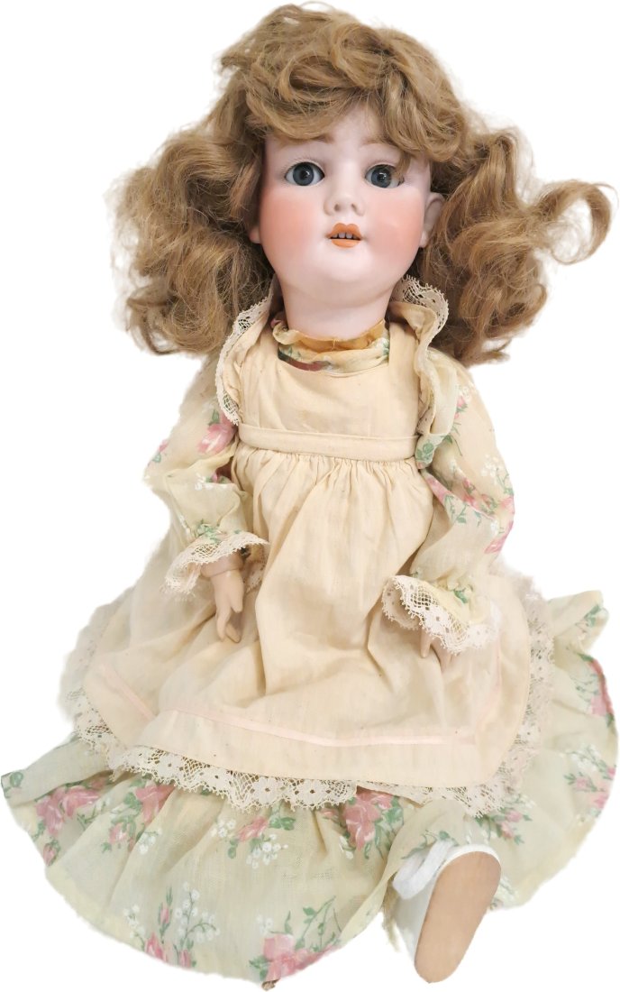 Antique German KH Kley Hahn Sleepy Glass Eyed Bisque Head 3 ¼ Jointed Doll (1 of 10)
