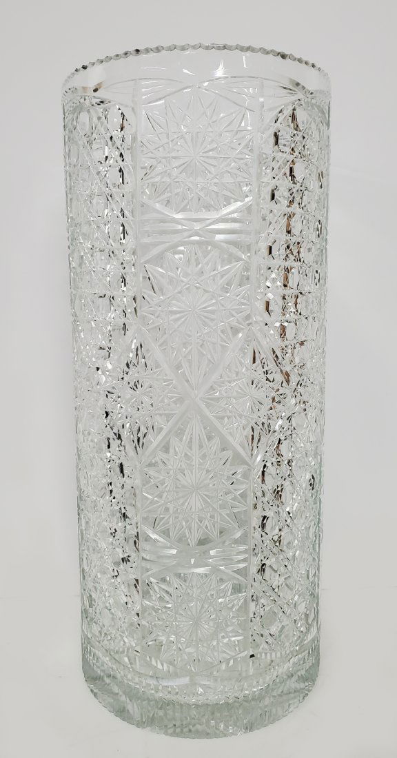 Large Cut Glass Vintage Umbrella Stand 19.5in (1 of 5)