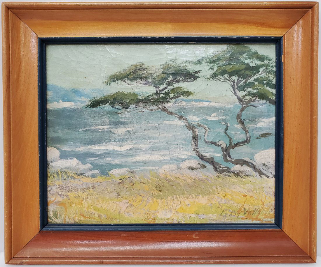 Le Roy Vallance Plein Air Impressionist Landscape Oil Painting Perhaps Monterey California (1 of 6)