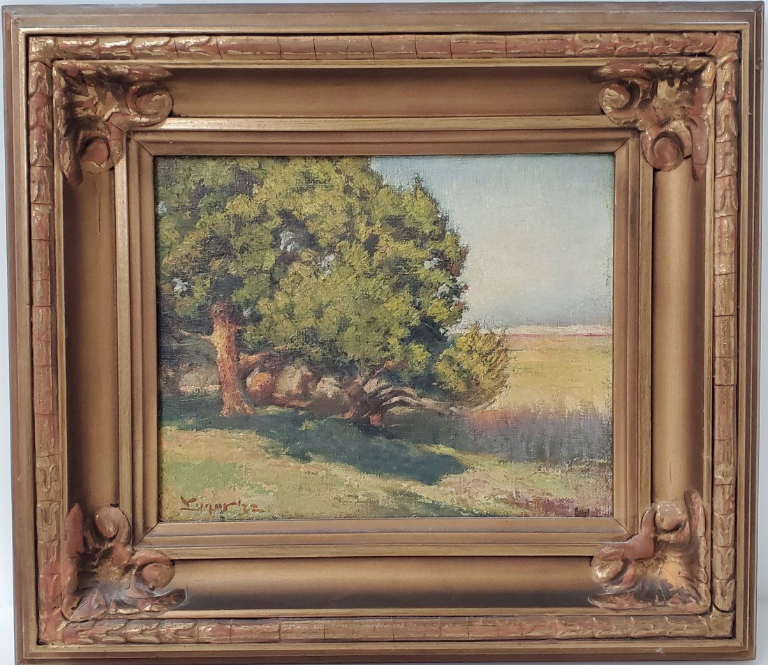 Exhibited Fritz Ungar Katonah NY 1932 Regional Impressionist Oil Trees Westchester (1 of 7)