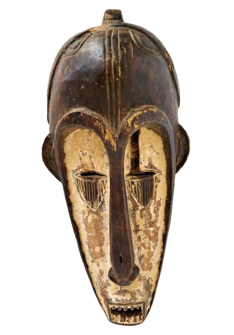 African Tribal Carved Wood Totem Ritual Dance Mask Old to Antique (1 of 5)