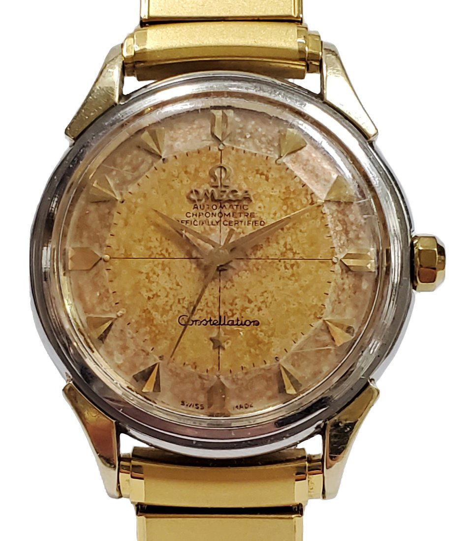 Omega Constellation Pie Pan Dial Chronometer Gold on Steel Lugs Mens Watch (1 of 9)