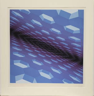 Victor Vasarely Op Art Serigraph Hand Signed Numbered ed200: Described By:Michelle CNX 1482 7629 Title:Victor Vasarely Op Art Serigraph Hand Signed Numbered ed200 Description: Victor Vasarely Op Art Serigraph Hand Signed Numbered ed200 Signature:Signed Lower