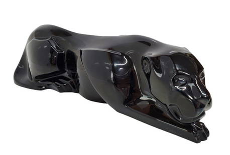 Baccarat France Crystal Black Panther Big Cat Vintage Figure Sculpture Signed: Described By:Michelle NMDD 50861 Title: Baccarat France Crystal Black Panther Big Cat Vintage Figure Sculpture Signed Description:Baccarat France Crystal Black Panther Big Cat Vintage Figure Sculpture