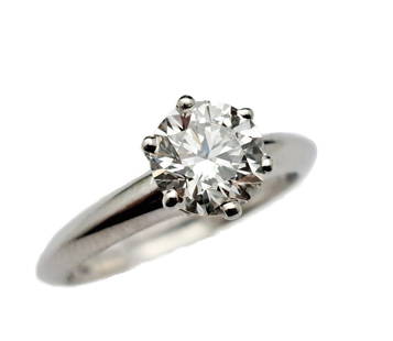 GIA Tiffany Co 1.05ct VS1 F Diamond Platinum Engagement Ring w/ Paperwork: Title:GIA Tiffany Co 1.05ct VS1 F Diamond Platinum Engagement Ring w/ Paperwork Description: Classic solitaire Tiffany & Co ring set in Platinum featuring a GIA graded 1.05ct round cut brilliant diamo