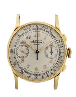 Patek Philippe Yard 18k Gold Ref 130 Chronograph Vintage Mens Wrist Watch: Described By: Michelle Title: Patek Philippe Yard 18k Gold Ref 130 Chronograph Vintage Mens Wrist Watch Description: Patek Philippe Yard 18k Gold Ref 130 Chronograph Vintage Mens Wrist Watc