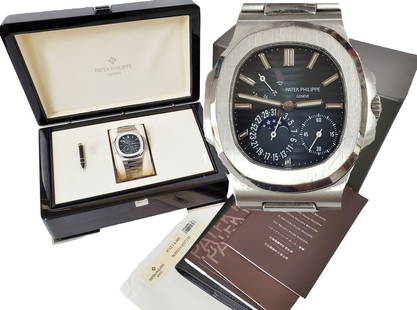 Patek Philippe Nautilus 5712/1A-001 Moonphase Calendar Power Reserve Mens Watch Box Booklets: Described By:Michelle NYODDD 50158 Title:Patek Philippe Nautilus 5712/1A-001 Moonphase Calendar Power Reserve Mens Watch Box Booklets Description: Patek Philippe Nautilus 5712/1A-001 Moonphase Calenda