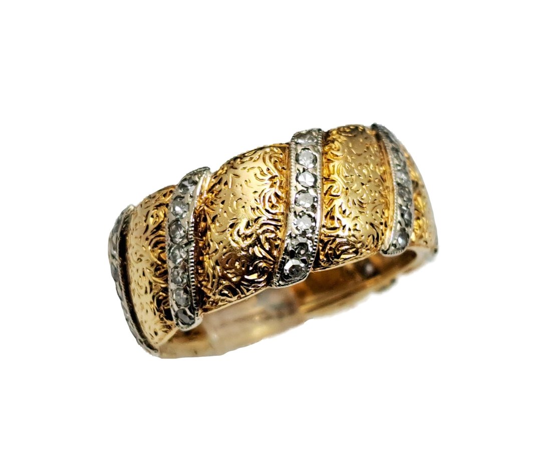 Buccellati 18k Gold Genuine Diamond Exquisite Ladies Designer Band Ring (1 of 3)