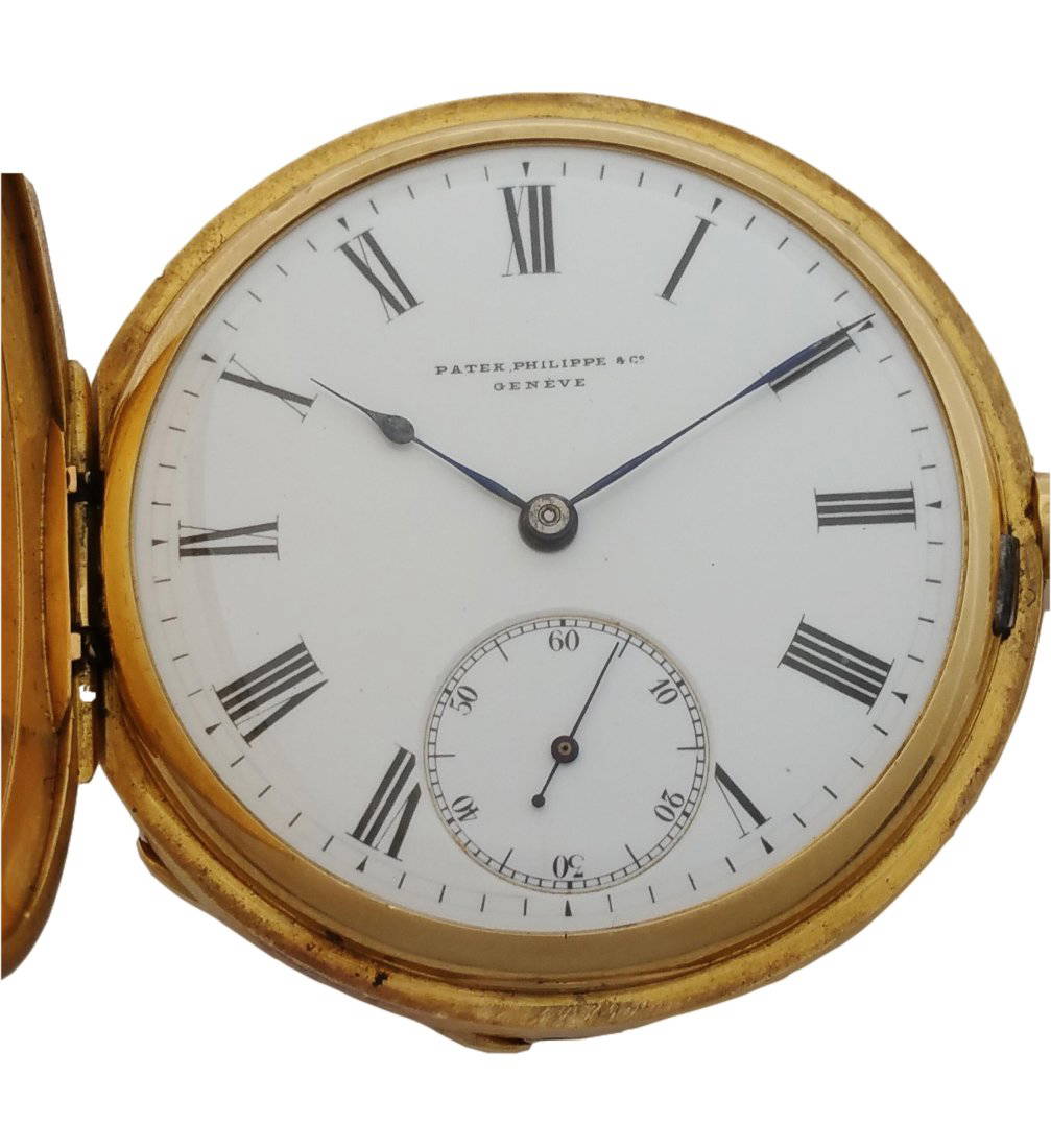 Patek Philippe 18k Gold Hunter Mens Antique Pocket Watch Auction