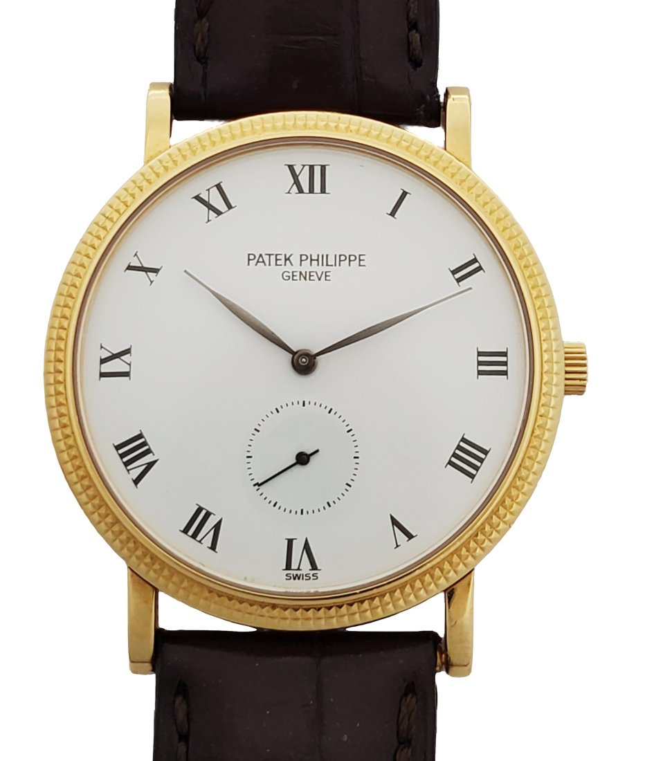 Patek Philippe Calatrava 3919/1 18k Gold Hobnail Bezel Mens Watch Orig Strap & Buckle (1 of 7)