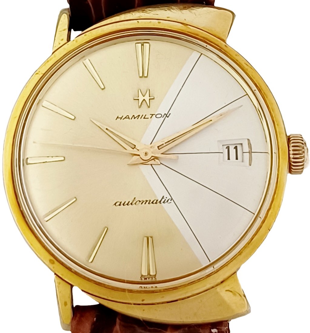Lot 11191: Hamilton Arbib Asymmetric Automatic 64019-4 Two Tone Dial Mens Vintage 1961 Wrist Watch