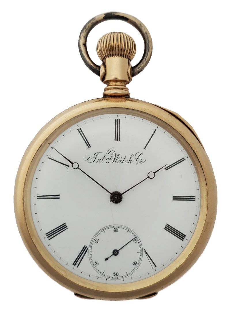 Early Iwc Model R Serial 20781 Mens Antique Pocket Watch W Paper Auction