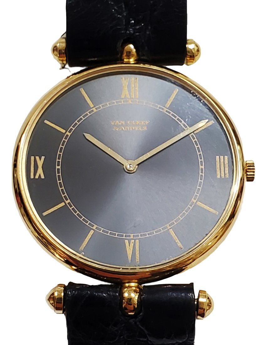 Van Cleef Arpels 18k Gold Mens Unisex Watch 18k Gold Deployant Clasp w Box (1 of 10)