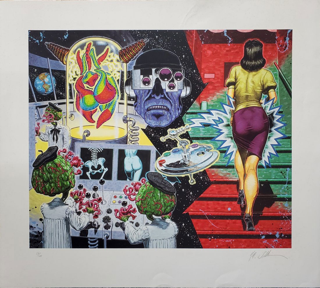 Robert Williams Zap Comix Artist Hand Signed Limited Edition Lithograph Nude Pin Up Sci Fi Cartoon: Described By:Michelle CNX 1482 7649 Title:Robert Williams Zap Comix Artist Hand Signed Limited Edition Lithograph Nude Pin Up Sci Fi Cartoon Surrealism Description: Robert Williams Zap Comix Artist Ha