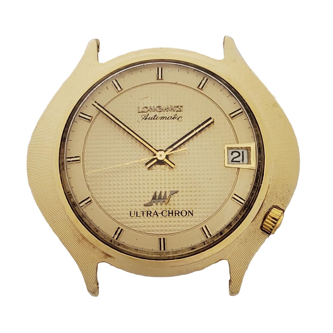 Outrageous 14k Gold Longines Ultra-Chron Fatboy Automatic Mens Wrist Watch (1 of 4)