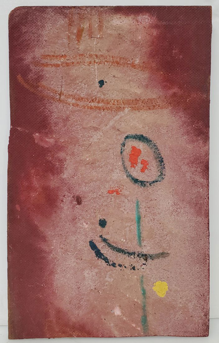 Irving Lehman WPA Artist Abstract Oil Mid Century Modern Painting 3 of 3: Described By:Michelle NFDD DBJQ Title:Irving Lehman WPA Artist Abstract Oil Mid Century Modern Painting 3 of 3 Description: Oil on masonite. Unsigned, estate stamp verso 1991 inventory label P-40 vers