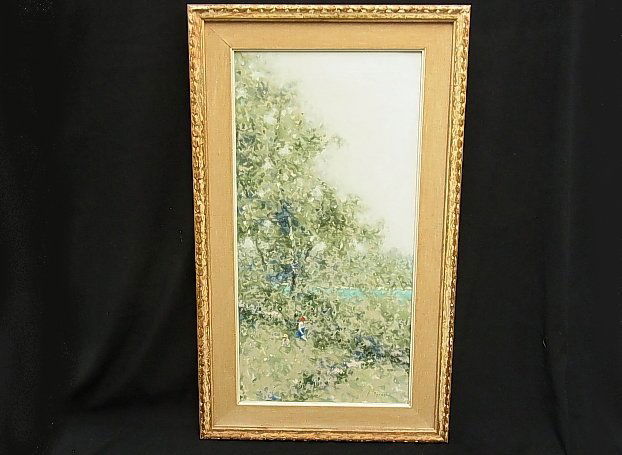 Andre Gisson School of Paris Impressionist Landscap: Andre Gisson School of Paris Impressionist Landscape Painting First of Two Pendant Works, 1st of 3 in Sale Andre Gisson School of Paris Impressionist Landscape Painting First of Two Pendant Works, 1st