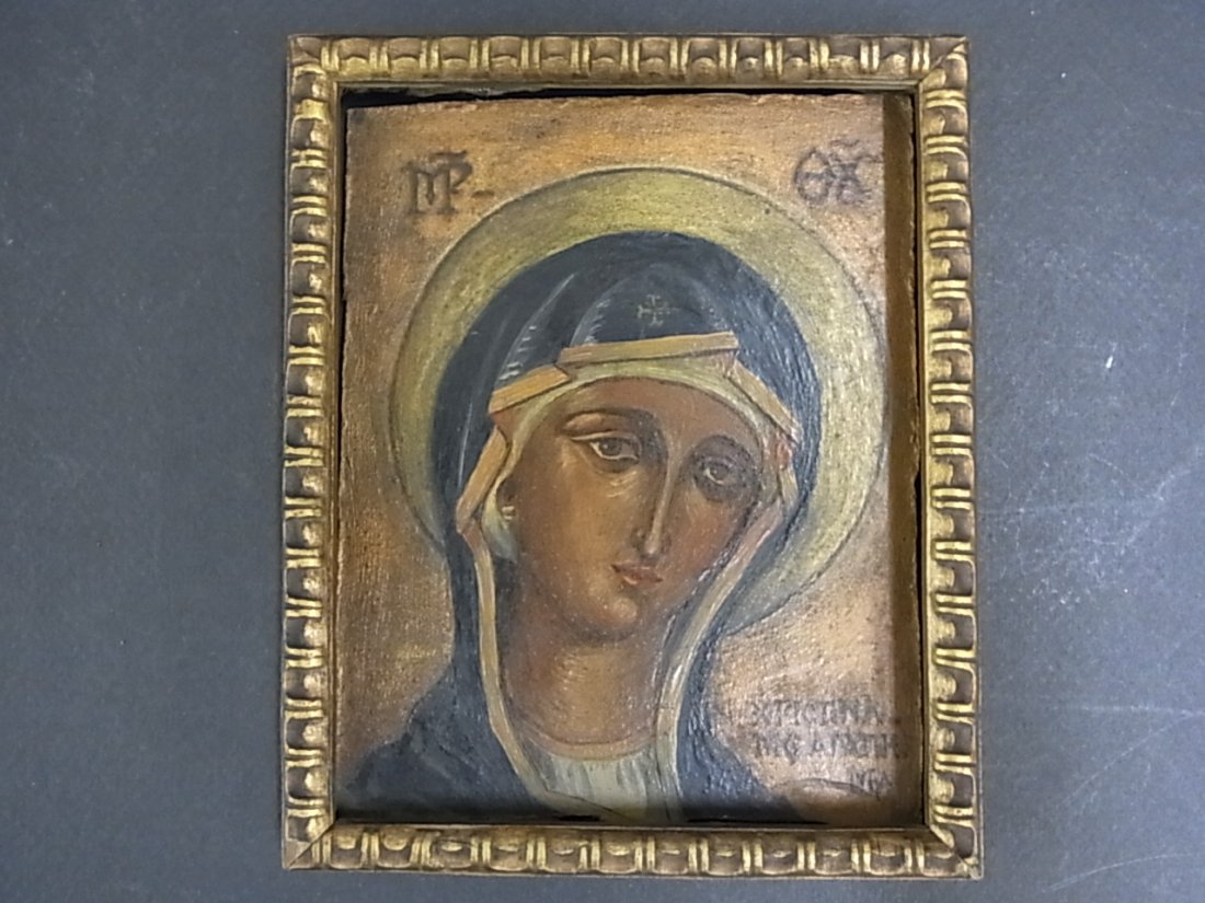 Byzantine Greek Russian Orthodox Icon Collection 10: Byzantine Greek Russian Orthodox Icon Collection 10th of 20 Lots Virgin Mary Signed & or Inscribed Painting Byzantine Greek Russian Orthodox Icon Collection 10th of 20 Virgin Mary Signed & or Inscribe