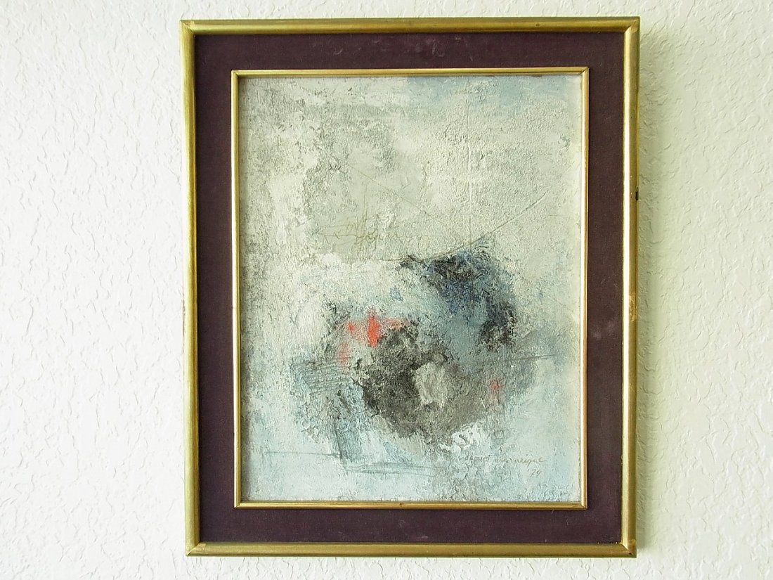 Daniel Manrique Abstract Expressionist Chintarara : Daniel Manrique Abstract Expressionist Chintarara con Gris Mexican Modernist Painting Inter Art Gallery Acapulco Mexico Provenance CNX MANRIQUE, Daniel (Mexican 1939-2021): “Chintarara con Gris”, 