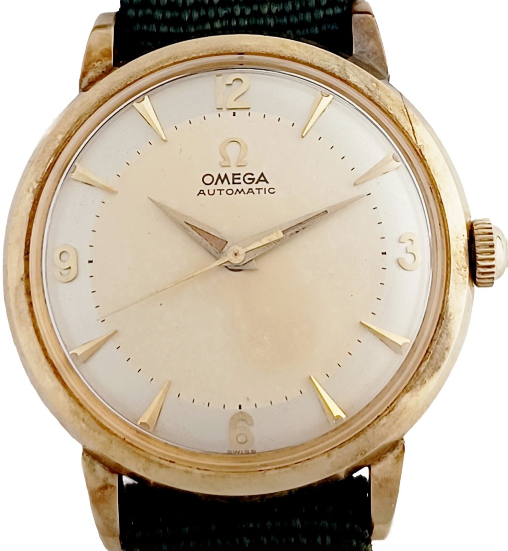 Vintage 1950s Omega Automatic Two Tone Dial Mens Swiss Wrist Watch (1 of 8)