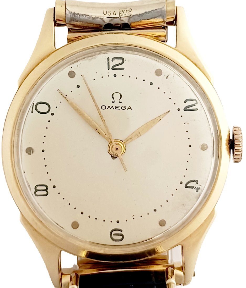 Large 18K Gold Omega 2391/1 Sweep Second Vintage Mens Swiss Wrist Watch (1 of 6)