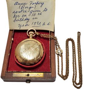 American Waltham Hunter Oyster Pocket Watch w Chain Box Paper: Described By:Michelle NTDD 52392 Title:American Waltham Hunter Oyster Pocket Watch w Chain Box Paper Description: American Waltham Oyster Pocket Watch w Chain Box Paper Case Size:42mm Con